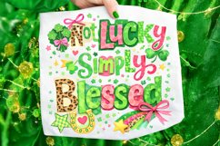Retro Not Lucky Simply Blessed PNG, St Patrick's Day PNG Product Image 6