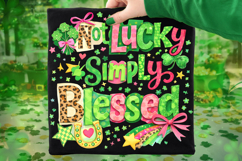 Retro Not Lucky Simply Blessed PNG, St Patrick's Day PNG Product Image 7
