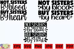 Not Sister By Blood But Sisters By Heart SVG | Sisters SVG Product Image 2