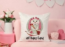 Not Today Cupid Valentine Sublimation | Cute Valentine Bunny Product Image 2
