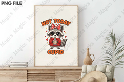 Not Today Cupid Raccoon Valentine's Png Product Image 3