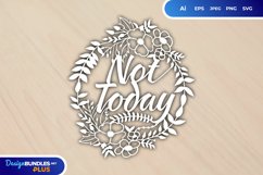 Not Today Papercut SVG Product Image 1