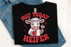 Not Today Heifer PNG, Coffee lover, Highland Cow Png, Funny Product Image 4