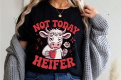 Not Today Heifer PNG, Coffee lover, Highland Cow Png, Funny Product Image 5