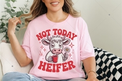 Not Today Heifer PNG, Coffee lover, Highland Cow Png, Funny Product Image 8