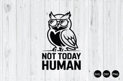 Not Today Human SVG, Owl SVG, Sarcastic SVG Product Image 1