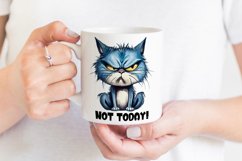 Not Today Funny Cat Sublimation | Grumpy Cat Printable PNG Product Image 2