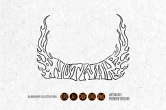 Not war typeface word flaming letter effect illustrations Product Image 1