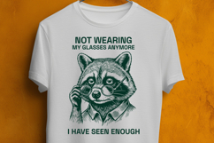 Funny Raccoon SVG Sarcastic Glasses Quote Cut File Product Image 3
