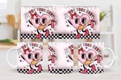 3D Retro Boujee Not Your Babe Inflated Mug Wrap | Valentine Product Image 2