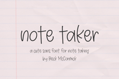 Note Taker Sans Product Image 1
