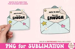 Note to self you are enough png, self love Png Product Image 1