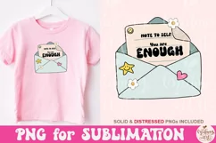 Note to self you are enough png, self love Png Product Image 2