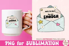 Note to self you are enough png, self love Png Product Image 3