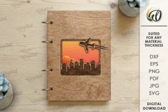 3D Notebook Cover Laser Cut. Notebook Binder SVG Product Image 1
