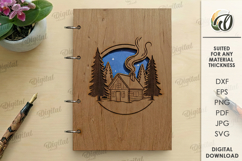 3D Notebook Cover Laser Cut. Notebook Binder SVG Product Image 1