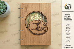 3D Notebook Cover Laser Cut. Notebook Binder SVG Product Image 1