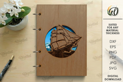 3D Notebook Cover Laser Cut. Notebook Binder SVG Product Image 1