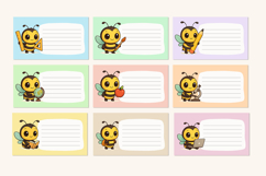 Printable Notebook Labels Bee Classroom Theme Product Image 2