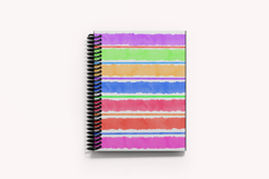 Watercolor Colorful Stripes Digital Paper Patterns Product Image 4