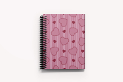 Heart Stripe Seamless Pattern | Heart Digital Paper Product Image 5