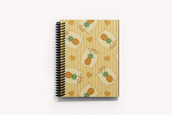 Pineapple &amp; Heart Seamless Pattern | Fruit Digital Paper Product Image 4
