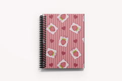 Strawberry &amp; Heart Seamless Pattern | Fruit Digital Paper Product Image 4