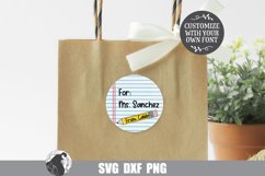 Teacher Gift Hang Tag png, Printable Gift Tag Sticker Product Image 2