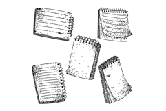 notepad set sketch hand drawn Product Image 1