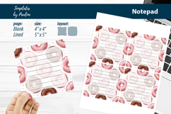 Printable Coffee Counter Note Pad, Donut Notepad Product Image 1