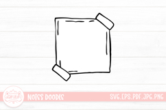 Notes Outline Clipart SVG Product Image 1
