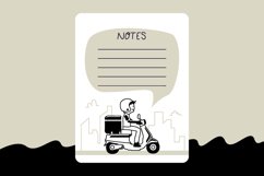 Notes paper with motorcycle delivery design Product Image 1