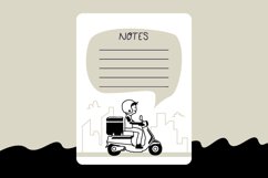 Notes paper with motorcycle delivery design Product Image 2