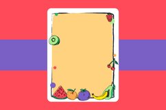 Notes paper with sketch fruits design Product Image 1