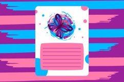 Notes paper with watercolor butterfly design Product Image 2