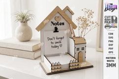 Desktop Notes Stand Holder Laser Cut Bundle | Office Decor Product Image 4
