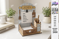 Desktop Notes Stand Holder Laser Cut | Office Decor | CNC Product Image 1