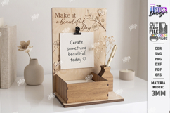 Desktop Notes Stand Holder Laser Cut | Office Decor | CNC Product Image 1