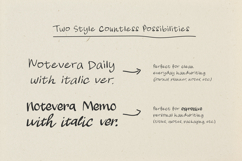 Notevera Duo Natural Handwritten Font Duo Product Image 2
