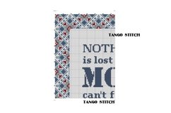 Nothing is lost funny cross stitch gift for mom embroidery - Tango Stitch