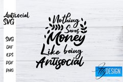 Antisocial Quotes SVG | Sarcastic Quotes|Funny Quotes Design Product Image 1