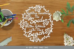 Nothing Soothes The Soul Like a Walk on The Beach Papercut Product Image 1