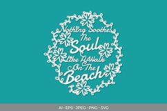 Nothing Soothes The Soul Like a Walk on The Beach Papercut Product Image 2
