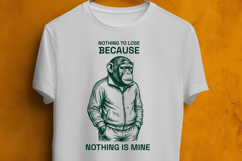 Sarcastic Chimp Nothing To Lose Tracksuit Monkey SVG Product Image 3
