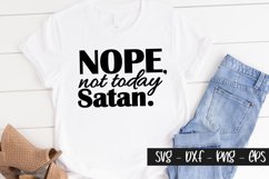 Not Today Satan - Funny Christian Design Product Image 1