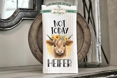 Funny Highland Cow Salty Heifer Dish Towel Sublimation Product Image 3