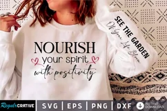Nourish Your Spirit With Positivity SVG, Sleeve SVG Design Product Image 3