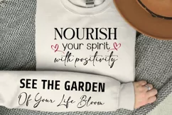 Nourish Your Spirit With Positivity SVG, Sleeve SVG Design Product Image 1