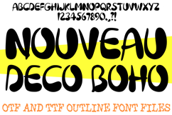 Nouveau Deco Boho Font Written Lettering ABC OTF Type by Squeeb Creative