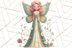 Art Nouveau Floral Fairies Clipart PNG, Flower Fairy Png Product Image 2